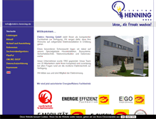 Tablet Screenshot of elektro-henning.de